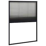 vidaXL Insektenschutz Plissee für Fenster Fliegengitter Dachfenster Mückengitter Mückenschutz Dachfensterplissee Aluminium Anthrazit 80x120cm