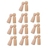 SEWACC 1 Satz Puppenspielzeug Unvollendete Peg-puppen Diy Peg Doll Leute Peg Dolls Menschen Unvollendet Lernspielzeug Für Kinder Unbemalte Peg-puppen Kinderspielzeug Wohnkultur Hölzern