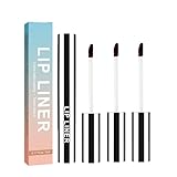 LAUJM Detachable Lip Liner, 3Pcs Peel Off Lip Liner Tattoo, Lip Stain Peel Off, Lip Tattoo Peel Off, Long Lasting, Waterproof, Transfer-proof, Highly Pigmented Color, for All Skin Types (3 Color)