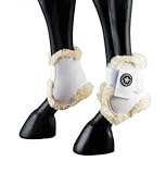 Pfiff Streichkappen mit weichem Kunstfell gefüttert und fester Schale, Größe Full/Warmblut, Farbe schwarz oder weiß