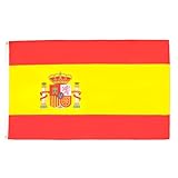 AZ FLAG - Flagge Spanien - 90x60 cm - Spanische Fahne 60 x 90 Cm Feiner Polyester - Flaggen