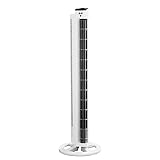 Vornado Turmventilator Weiß - 1020 m³/h Luftstrom - Versa-Flow Ganzraum-Luftzirkulation - Profi Hochleistungs Ventilator mit Fernbedienung & Timer - 5-Stufiger Leiser Tower Fan - Turm 108 cm Hoch