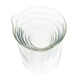 VOSAREA 5 Stücke Glasbecher Messbecher Transparente Messen Cups Laborbedarf