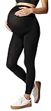 Be Mammy Umstandsleggings BE-1123 (Schwarz, L-XL)