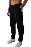 ROSS CAMP Jogginghose Herren – Sporthose Lang Baumwolle, Freizeithose Trainingshose, Sweatpants Jogger, Laufhose Breite Modern(Schwarz, M)