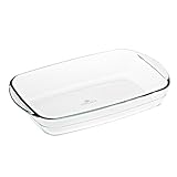 Gerlach 1760 Auflaufform 2 l Aus Hitzebeständigem Glas Borosilikatglas Backform Rechteckig 32,5 x 20 cm Für Backofen Gefrierfach Flow