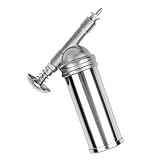 TOBBOMEY Mini Handlicher Federgreifer Fettpresse mit Kegelmundstück Stabile Ölabgabe Ergonomisch für Maschinen und Fahrzeuge Langlebiger Aluminiumgriff Einfache Einhandbedienung