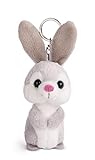 NICI 49201 Schlüsselanhänger Hase Fynn Fluffy 10cm grau-Nachhaltiger Begleiter Kuscheltieranhänger mit Schlüsselring für Schlüsselband, Schlüsselbund & Schlüsselhalter