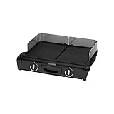 Tefal BBQ Family Elektrischer Tischgrill, 2 getrennte Grillflächen, 2 Thermostate, antihaftbeschichtete Alu-Druckguss Grillplatten, spülmaschinengeeignet, extra tiefe Rillen, Schwarz/Silber, TG800N10