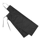 SOLUSTRE Wasserdichte Schürze für Küche und Garten Öl und Wasserbeständige Schürze für Kochen Backen und Lebensmittelverarbeitung Große Schwarze Ausführung