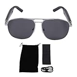 Topiky AI -Übersetzung Smar Brille, 169 Sprachen Echtzeit -Übersetzung Videoübersetzung, Bluetooth Sonnenbrille mit Offenem Ohr Sound Mikrofon und Lautsprechern, Intelligente (Black)