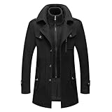 LCpddajlspig Zweiteiliger Wintermantel Herren, Peaky Blinders Mantel, Dufflecoat Herren, Mantel Herren Winter, Herren-Mäntel, Herren Wintermantel Kurz, Winter Anzug Herren, Adventskalender 2024 Paare
