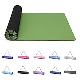 Good Nite Yogamatten Für Frauen Rutschfeste Strukturierte Oberflächen Gymnastikmatte Yoga Matte Dick 6 mm 10 mm Mit Tragegurt Tpe-Übungsmatte Für Yoga Pilates Gymnastik (183X61cm)