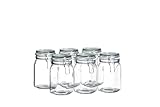 Mäser 925340 Gothika, Einmachgläser 1 l, 6er Set, made in Germany, Vorratsgläser mit Deckel und Drahtbügel zum luftdichten Aufbewahren, Einkochen und Einlegen, Glas, transparent