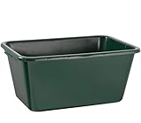 BURI Futterwanne 65L Wasserbottich Pferd Wanne lebensmittelecht Wassertrog - Kunststoffwanne grün 71x46 cm Wildwanne Bottich groß Pferdetränke Pferde Tränke Jagdwanne