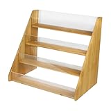 Kartenständer - Acryl, 13,39 x 9,06 x 12,2 Zoll, Sammelkartenständer, robuster Organizer | Freistehende Präsentationsständer, Prospekthalter für Einzelhandel, Wohnzimmer