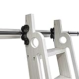 Schiebeleiter-Set für 1 m bis 6 m Decke, robuste Rollleiter mit Bodenrollen, perfekt für Loft-Bürogebrauch, inklusive 100 cm Schienensystem (ohne Leiter)