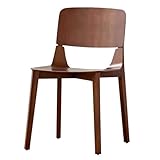 zxhrybh Esszimmerstühle Ohne Armlehnen, Tragbarer Stühle Esszimmer mit Massivholz-Rückenlehne, Küchenstühle für Schlafzimmer, Wohnzimmer und Arbeitszimmer(Brown)
