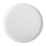 AZZAZETES Keramikteller Geprägter weißer Keramikteller, kreativer flacher Teller, Hotelrestaurant, westlicher Speiseteller, Pizzateller for Zuhause Essteller für die Küche