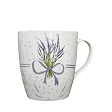 Lucys Home Design Jumbotasse Lavendel 850ml XXL Kaffeetasse Hartporzellan Teetasse Riesentasse Henkeltasse Suppentasse Blumenvase Kräutertopf Jumbobecher Kaffeekrug Porzellantasse Riesenbecher Vegan