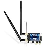 EDUP WiFi 6E Bluetooth 5.3 PCIE WLAN Karte Intel AX210 5400Mbit/s WLAN Netzwerkkarte Adapter, 802.11AX DualBand 2.4Ghz/5Ghz Antenne Preiswerter AX210 Chip für PC Desktop Windows 10&11 64-Bit