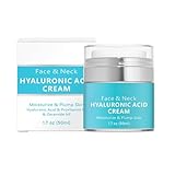 Face und Neck Cream, Creme mit Hyaluronsäure und Vitamin B5, Anti-Aging Nackencreme, Tiefenwirksam Feuchtigkeitsspendend, Falten Reduzieren, Verbessern Sie Trockene und Raue Haut 50 ML (1PC)