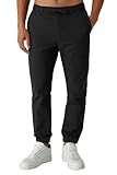 Smith & Solo Chino Hose Herren - Freizeithose Hosen Chinohose Baumwolle Arbeitshosen Männer mit Kordelzug Jogginghose Regul Chinos Lang (Schwarz, XL)