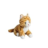 Mollis Kuscheltier - Kuschelkatze - 20 cm - Plüschtier-Katze - Kinder-Kuscheltier - weiches Stofftier für Kinder und Babys (Orange)