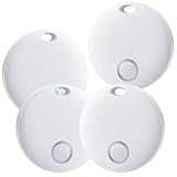 Bestray Air Tracker Tags 4er Pack, Smart Tracker funktioniert mit Find My App (nur iOS), Gepäck-Tracker für Schlüssel, Rucksack, Geldbörse, austauschbarer Akku, IP67 wasserdicht, White 4 Pack