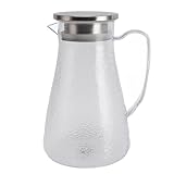 Cocoarm 1500ml Wasserkrug aus Acryl Wasser Pitcher Krug karaffe mit Deckel und Griff Wasserkaraffe Krug Heißes Kaltes Wasser Eistee Wein Kaffee für Heiße/kalte Getränke (Stil 4)