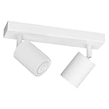 Klighten Deckenstrahler 2 Flammig Weiß, GU10 Deckenlampe Strahler Schwenkbar, Spotleuchte Drehbar Deckenspots für Küche, Schlafzimmer, Wohnzimmer, Flur, Ohne Leuchtmittel