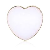 Tyqour Harz Nagel Kunst Palette Maniküre Gemalt Palette Goldener Rand Nagelhalter Displayboard Nagellack-Palette Mischpalette Harz-Nagelkunst-Palette Nagelzubehör Herzform Kosmetik Mischwerkzeuge