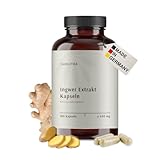 SANUTRA® Ingwer Extrakt Kapseln hochdosiert, 15:1 Extrakt, 5% Gingerol, 600 mg Tagesdosis, rückstandskontrolliert, deutsche Herstellung, vegan, Ingwer Kapseln hochdosiert, 180 Kapseln x 600 mg