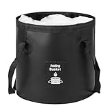 Faltbarer Fischerei Eimer | Collabsible Water Container | Reisefaltungswaschkormer | Autowäsche Zusammenklappbare Wanne | Multifunktionales Klapp Eimer Zum Baden, Wäsche, Angeln, Waschen, Campen, Gar