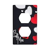 Dekorative, einzigartige Einzel-Duplex-Wandplatte, 1-Gang-Lichtschalter-Abdeckung, Schalterplatte, Happy Valentines Day Print