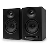 VULKKANO PRO4 Studio Monitore mit 4' Woofer, Bluetooth, Symmetrischem TRS-Eingang, RCA, Kopfhörerausgang, AUX, Optischem, EQ-Einstellungen, Lautsprecher für Monitor