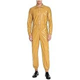 Sywiyi Herren Arbeitsoverall Jumpsuit Einteiler Arbeitsanzug Jumpsuit Ganzkörper Schuztanzug Wasserdicht Werkstatt Garten Arbeitskleidung Khaki XL