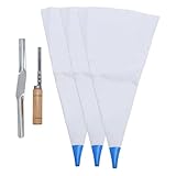 Maurermörtelbeutel Set, Mörtel Piping Bag mit Fugenkratzer und Kellen, Wiederverwendbar, Robust PVC und Edelstahl Spitzen - Leicht zu Reinigen, Vielseitig für Renovierung und