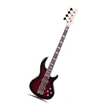 4/4-E-Gitarre Professionelle Jazz Bass E Gitarre Geeignet Für Anfänger Für Üben(Burgundy)