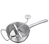 KÜCHENPROFI Passiergerät TRIO aus hochwertigem, rostfreiem Edelstahl, Ø 20 cm, inklusive 3 Aufsatzscheiben (fein, mittel, grob), ideal für Suppen, Saucen & Pürees ohne Konservierungsstoffe