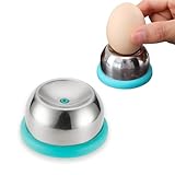 fKiZanthene Eierpiekser aus Edelstahl in Grün, Eierstecher zum Anstechen von Eiern vor dem Kochen als Küchenhelfer für Frühstück Küche und Haushalt im Alltag