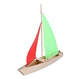 Vaguelly Holz Segelboot DIY Bausatz für Handgefertigtes Langlebiges Holzboot Modell Fördert Lernspaß und Feinmotorik Geeignet als Geburtstags und Festtagsgeschenk Farbe Zufällige Farbe