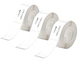 AOERFASI 3 Rollen Etikettenband, Thermisch, 14 x 40 mm, für Etikettendrucker-Etiketten, zum Aufdrucken von Strichcodes, Namen, Preisen, Haushalt, Schule, Büro, usw. (180 Etiketten/Rolle)