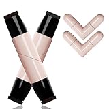 2 Stück Doppelkopf Eyeliner Stempel, Kajalstift Drehbarer Wasserfest, Natürlich, langlebig, Eylinerstempel Faltbar für Partys, Reisen, Workdays (Schwarz+Braun)