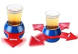 KUNANG 2 x Spin The Arrow Shot Trinkspiel, lustiges Trinkspiel für Erwachsene (inklusive 57 ml Schnapsglas)