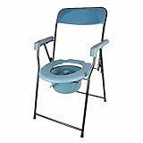 Mobiclinic, Toilettenstuhl für Senioren, Europäische Marke, Faltbarer WC Sitz, Ergonomischer Sitz mit Armlehnen, Toilettenstuhl, Eimer mit Deckel, Resistent, Bis zu 100 kg, Modell Timón