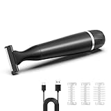 Körperrasierer & Haarschneider für Männer, Funstant Manscape für Körper- & Intimhaar, Wasserresistent Nass/Trocken, Präzisions-Elektrorasierer, Bidirektionale Klinge, USB-C Balls Trimmer