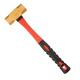 QTLCOHD Vorschlaghammer aus Messing mit Fiberglasgriff, 0,5 kg, korrosionsbeständig, nicht magnetisch, gestanzt, 27,9 cm