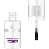 Essence Cosmetics extreme Last base coat, Unterlack, Transparent, langanhaltend, grundierend, schützend, vegan, ohne Mikroplastikpartikel, ohne Konservierungsstoffe, ohne Parfüm, 1er Pack (8ml)