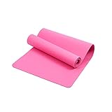 Yogamatte, rutschfeste atmungsaktive Fitnessmatte, verbreitertes und verdicktes Design, geeignet für Zuhause, Büro, Trainingsmatte Männer und Frauen mit dem gleichen Stil. (rosa,1 * 90 * 190 cm)